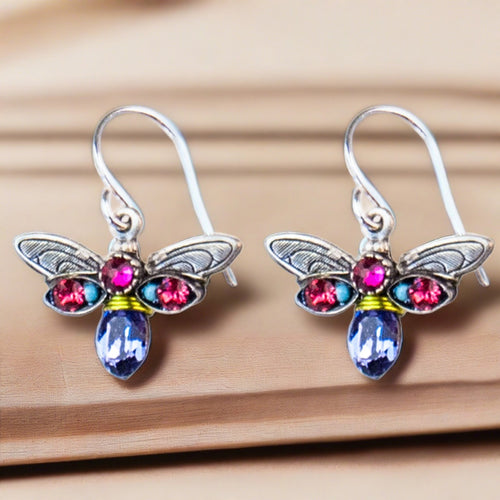 firefly jewelry crystal firefly earrings-multicolor