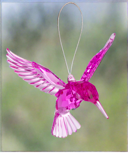 Ganz Crystal Expressions Brilliant Hummingbird Ornament- Fuchsia Media 1 of 1