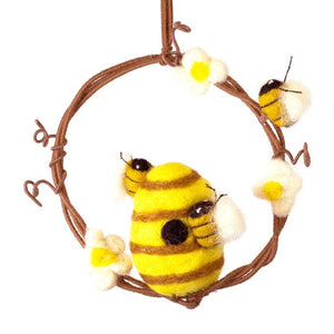 Dzi Handmade MINI WREATH: BUSY BEES