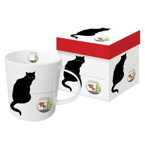 Paper Products Design Black Cat Goldfish Gift-Boxed Mug