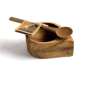 be home teak single cellar with spoon