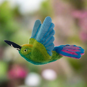 dzi handmade wild woolie bird-mango hummingbird