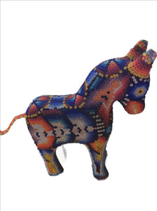 huichol bead art- horse