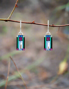 firefly jewelry architectural small rectangle earring- light turquoise 7875-lt