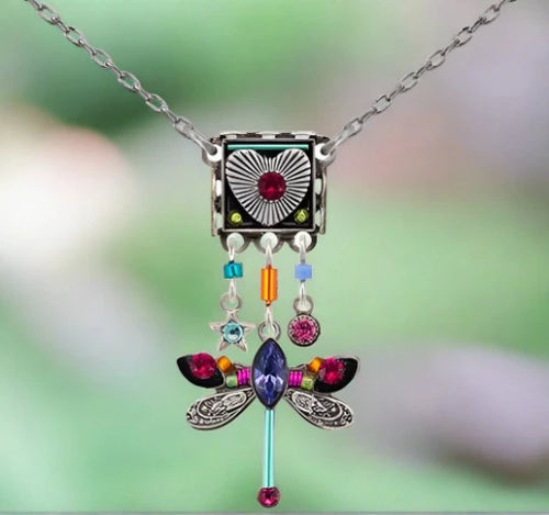 firefly jewelry talisman hearts & stars w/dangles pendant 9013-mc
