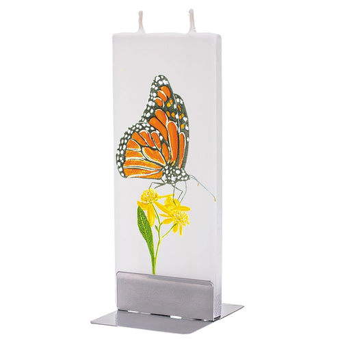 flatyz flat handmade candle - monarch butterfly on flower