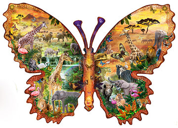 sunsout african butterfly shaped 1000 piece puzzle