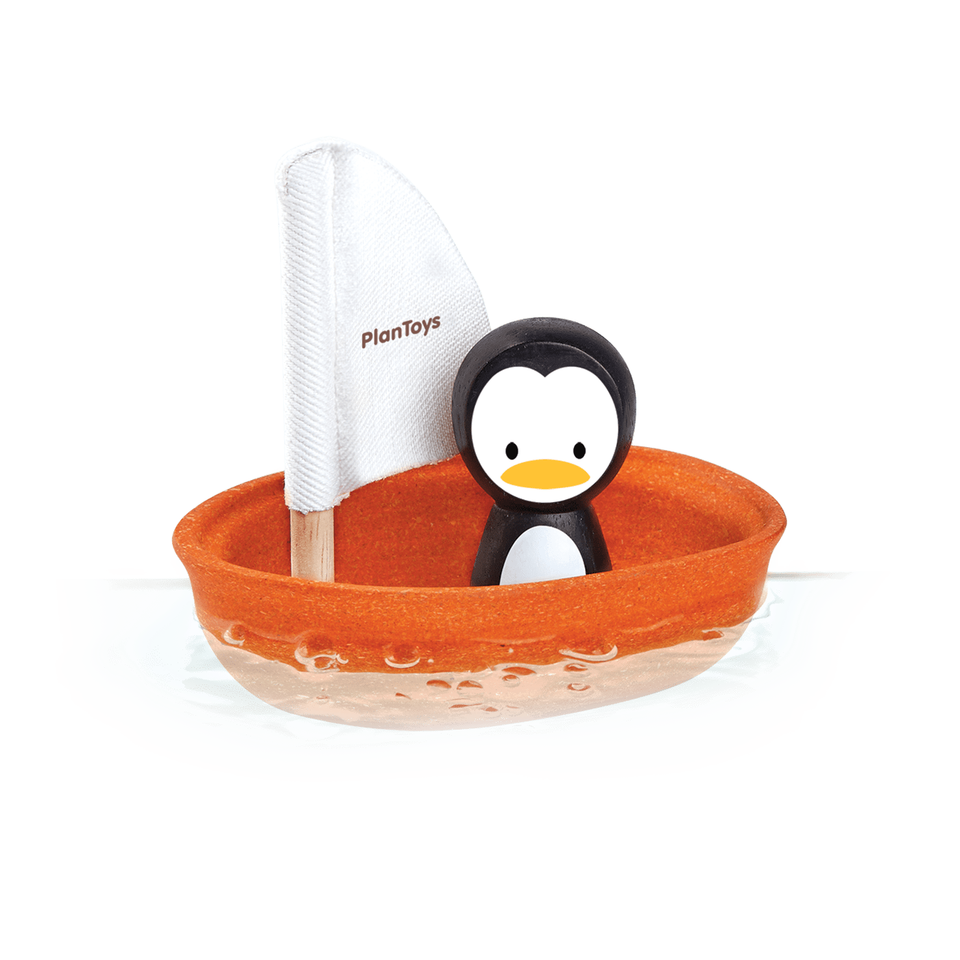 plan toys sailing boat- penguin