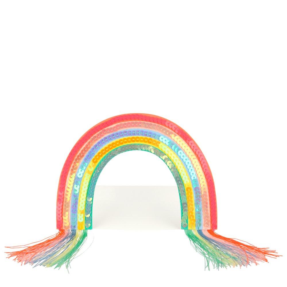 meri meri sequin rainbow stand-up card