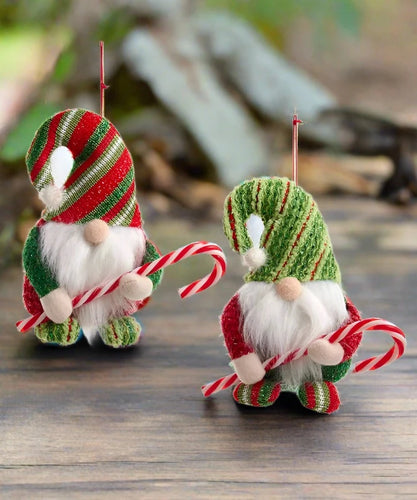 kurt s. adler elves with candy cane ornament