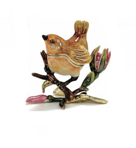 kubla crafts bejeweled bird on branch box