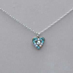 firefly jewelry small red crystal heart pendant-ice 8558-ice