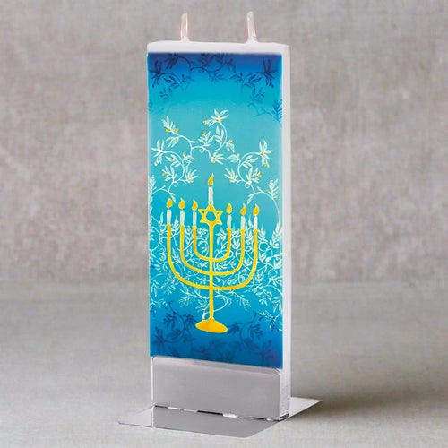 fltayz flat handmade candle-7 branch temple menorah