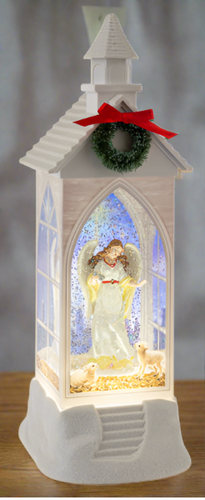 ganz led light up shimmer church figurine