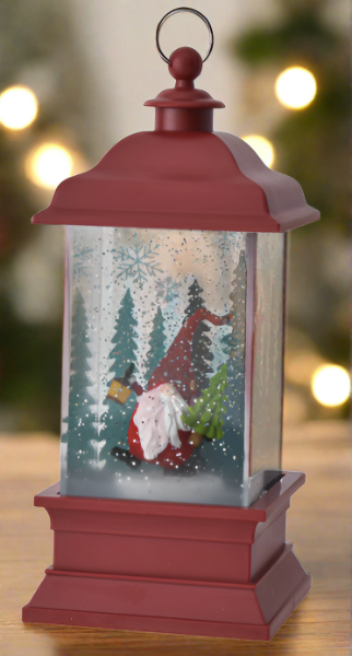 ganz led light up shimmer santa gnome lantern