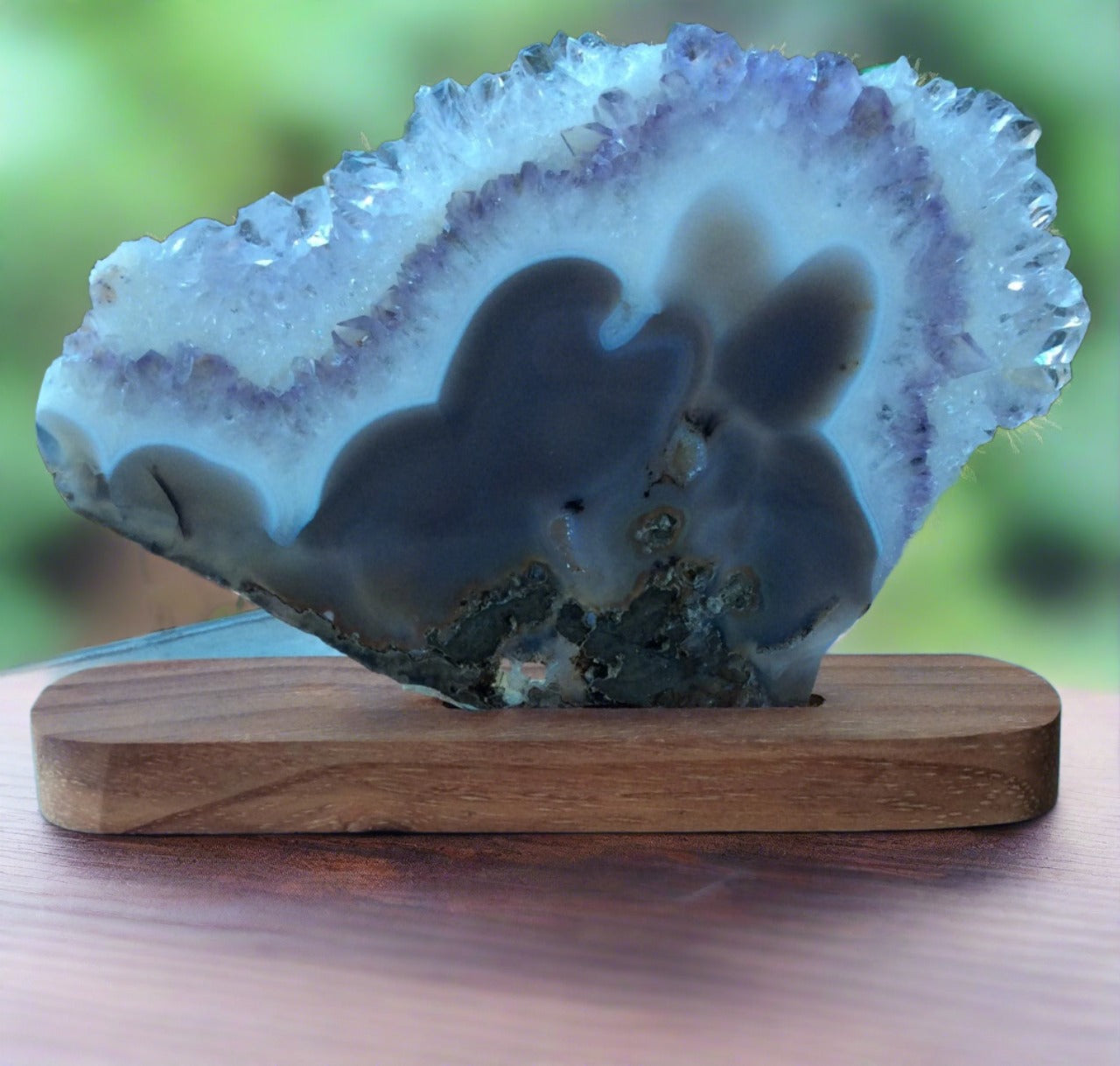 natural amethyst geode slice