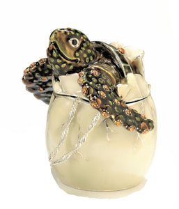 kubla crafts bejeweled hatching sea turtle box