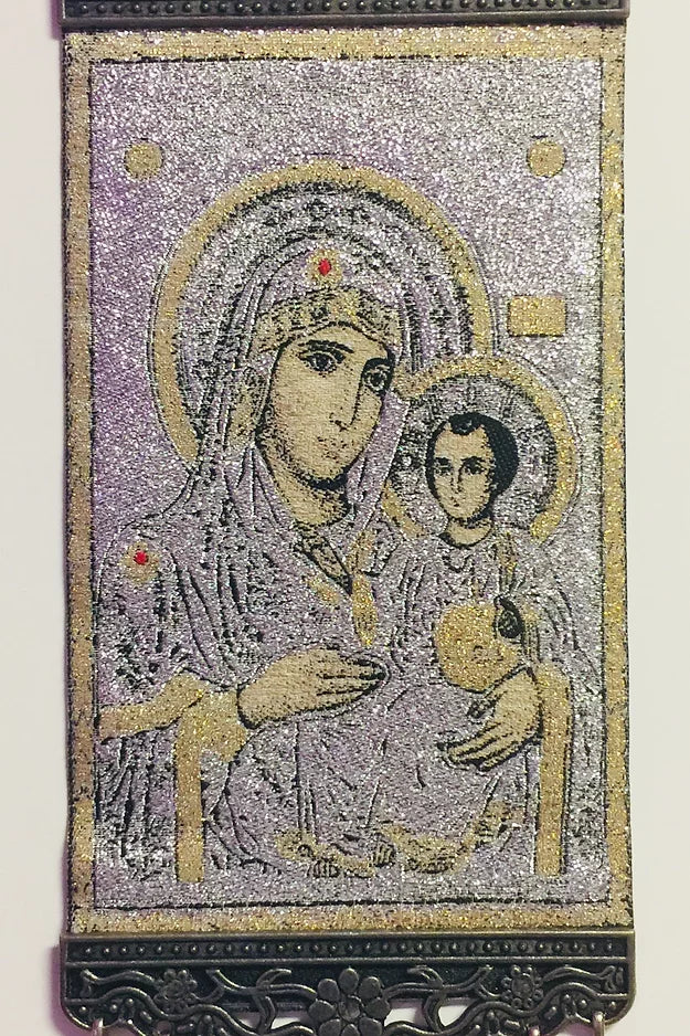 la nazar mary and child icon tapestry- medium