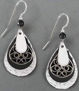 silver forest earrings- e-8061