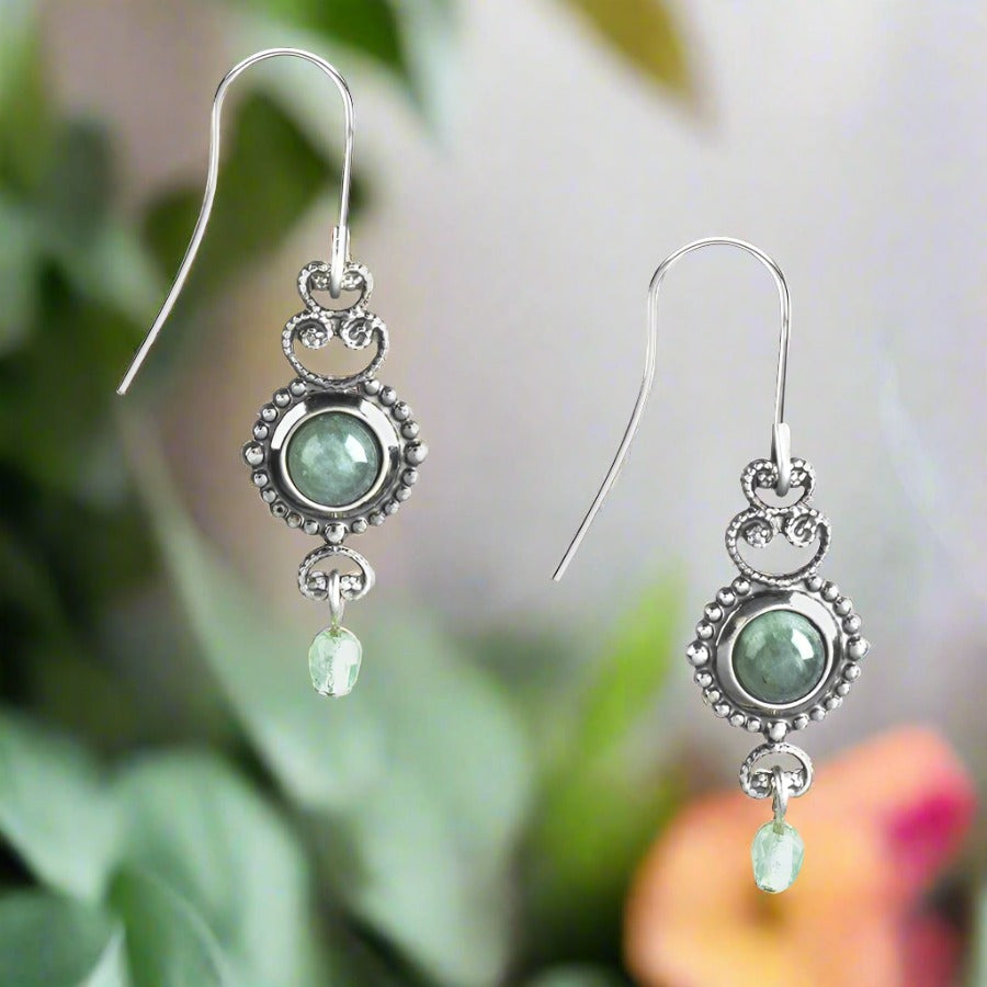 silver forest earrings- e-6022