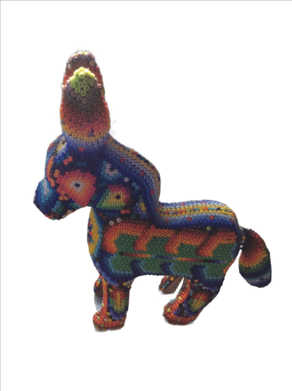 huichol beaded art- donkey