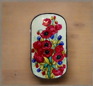 russian lacquer box- red poppies