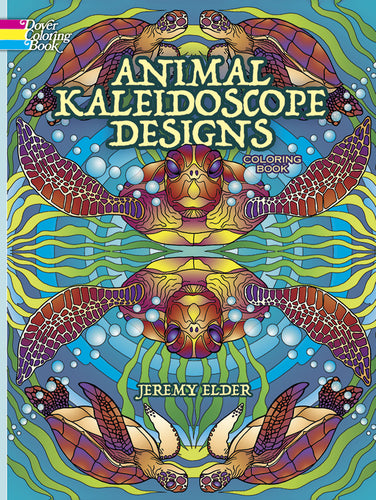animal kaleidoscope designs coloring book by: jeremy elder
