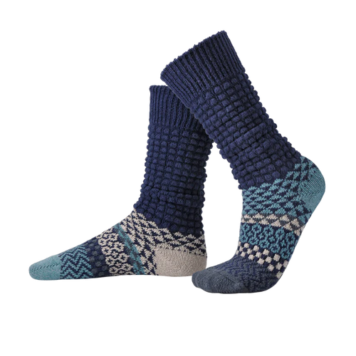 solmate socks fusion slouch socks - cerulean