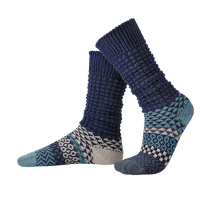 solmate socks fusion slouch socks - cerulean