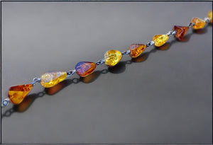 multi color chunky baltic amber bracelet