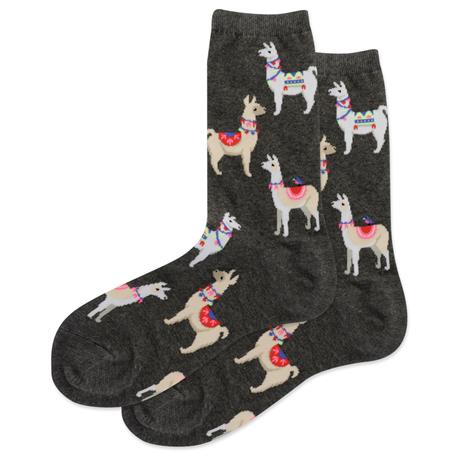 hotsox women's alpacas crew socks-charcoal