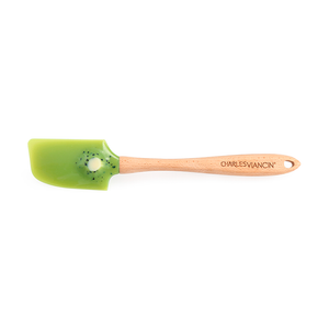 charles viancin kiwi design silicone spatula with hardwood handle