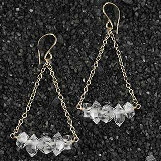 Zina Kao Herkimer Diamond Swing Earring (e-he07)