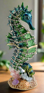 kubla crafts bejeweled sea horse box