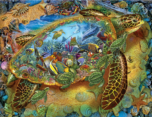 sunsout sea turtle world 1000 piece puzzle