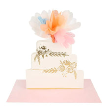 Load image into Gallery viewer, meri meri floral cake stand-up card
