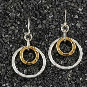 Zina Kao Concentric Hammered Rings Earrings (e-hr22) Media 1 of 1