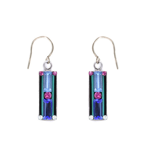 firefly jewelry architectural medium rectangle earring-light turquoise