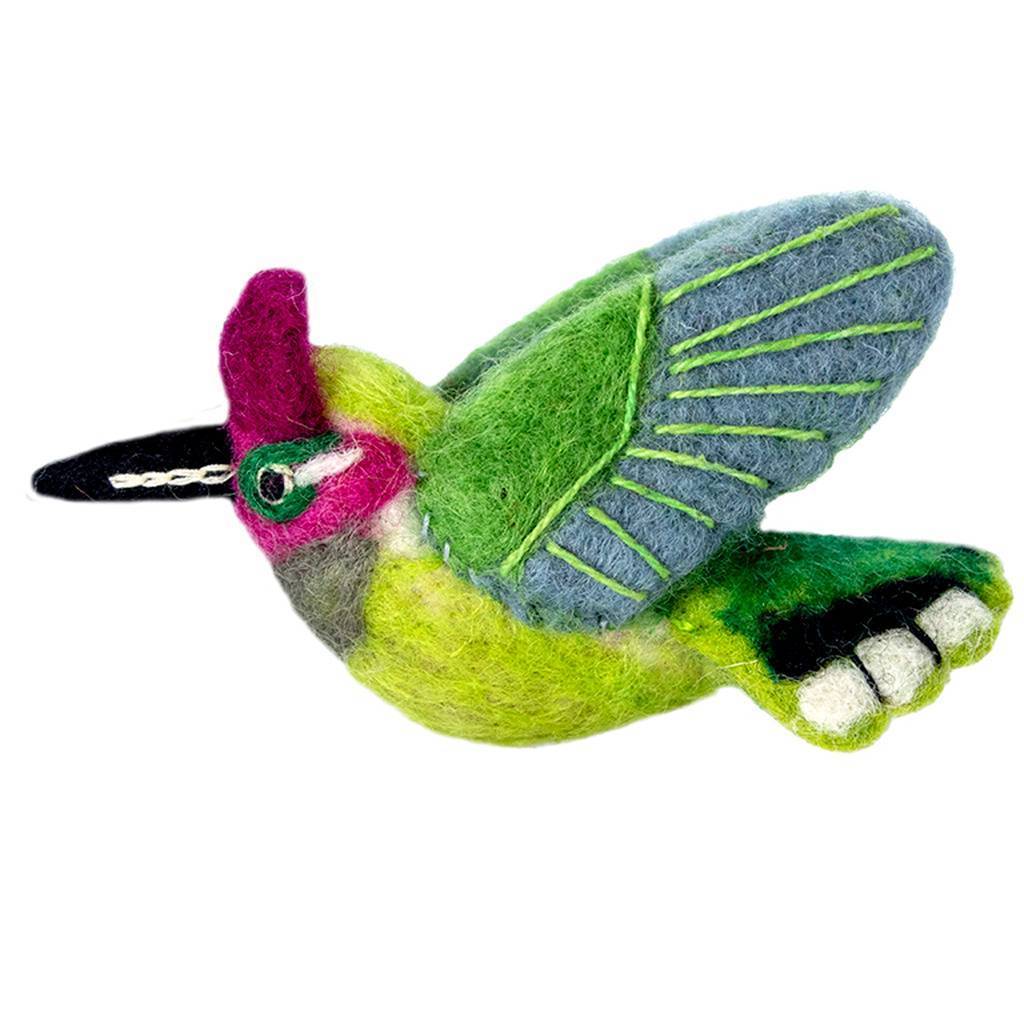 dzi handmade wild woolie bird- anna hummingbird