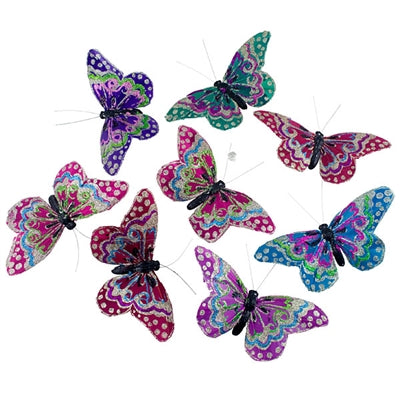 World Buyers Mardi Gras 8pc Jumbo Butterfly Garland 8x3.5x78”