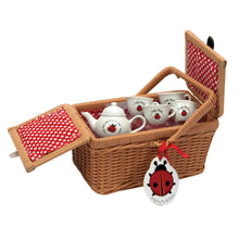Load image into Gallery viewer, schylling toys ladybug tea set basket
