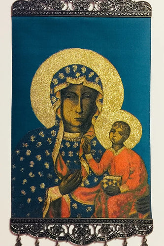 la nazar the black madonna of czestochowa icon tapestry- medium