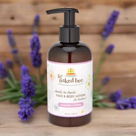 lil naked bee lavender lullaby cheeks to cheeks face & body lotion - 8 oz.