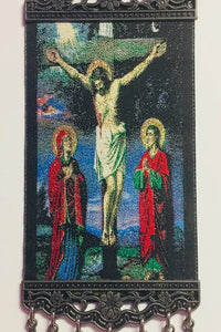 la nazar crucifixion of jesus christ icon tapestry- medium