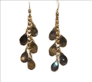 pom jewelry earrings labradorite in gold fill