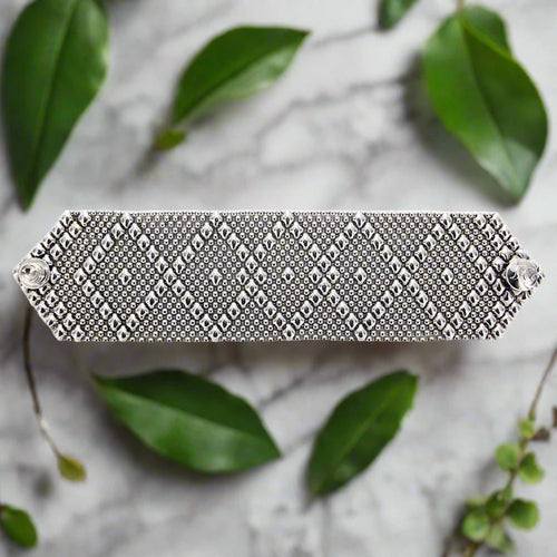 sg liquid metal b10-as antique silver bracelet by sergio gutierrez 2