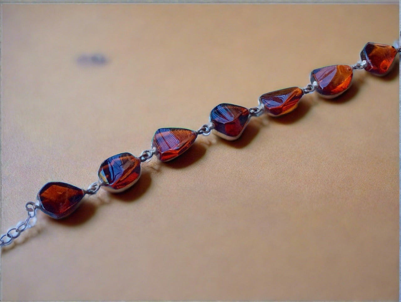 chunky cherry baltic amber bracelet