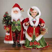 Load image into Gallery viewer, karen didion lighted strolling santa and mrs. claus
