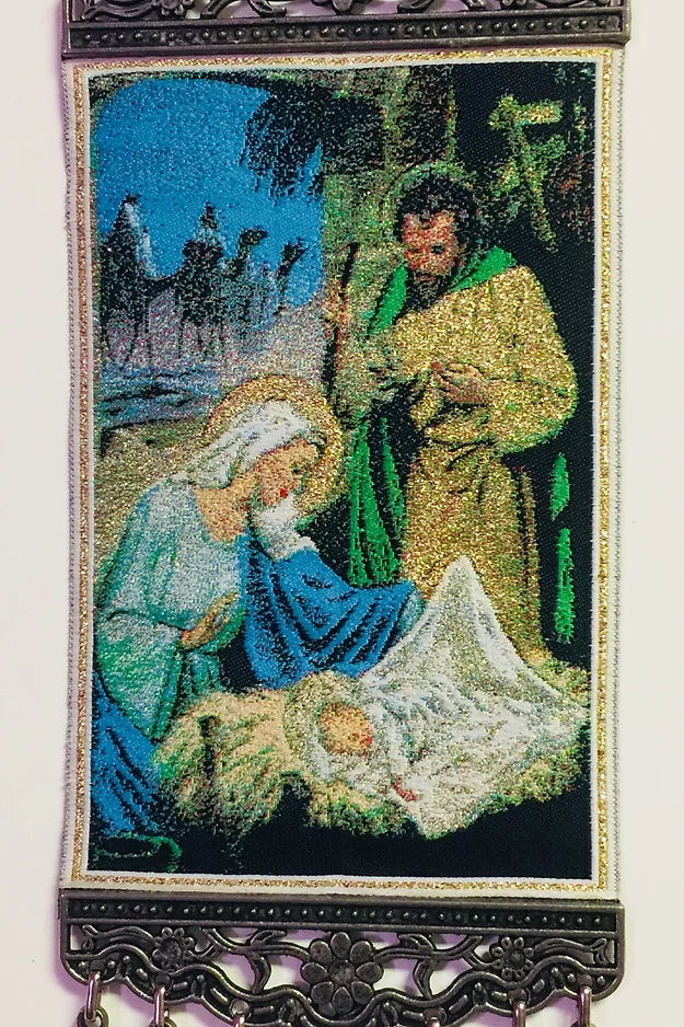 la nazar nativity of jesus icon tapestry- medium