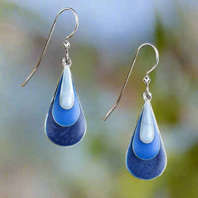 silver forest earrings- ne-0757a